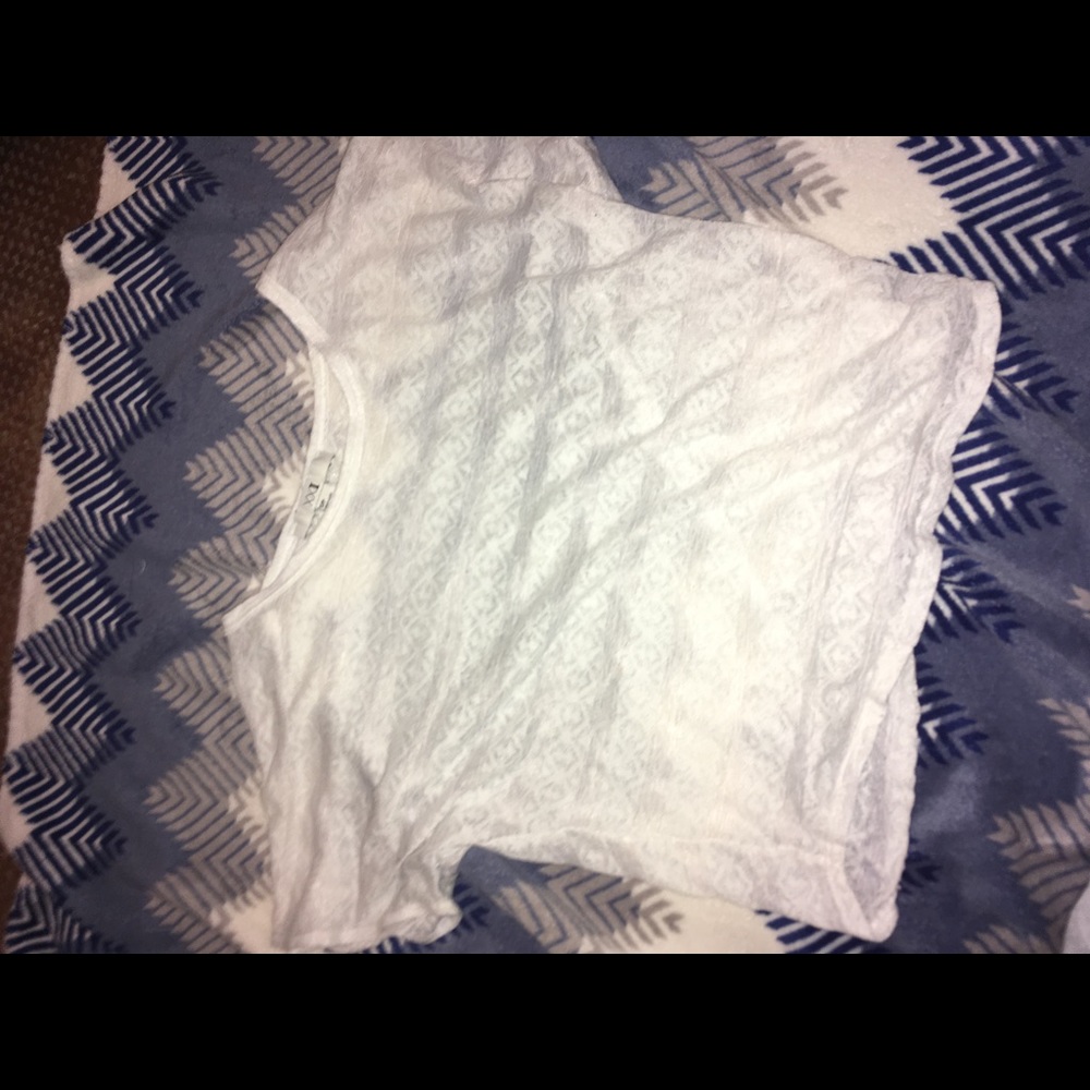 Forever 21 White SeeThru Shirt